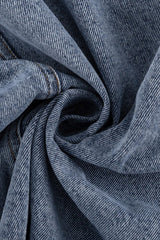 Slit Detail Denim Skirt