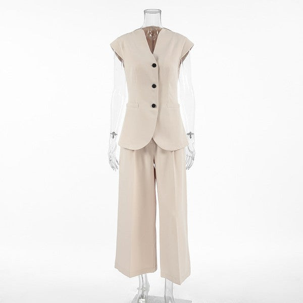 Khaki Two-Piece Set