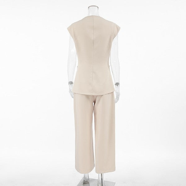Khaki Two-Piece Set