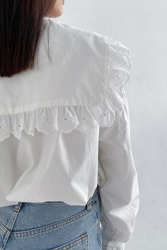 Lace Collar Shirt