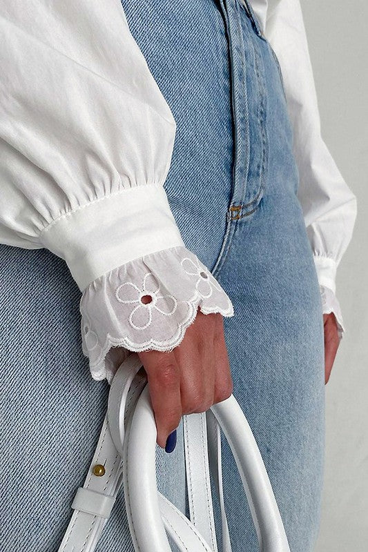 Lace Collar Shirt