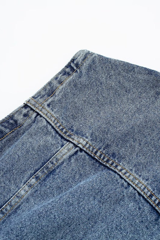 Denim Button Midi Dress