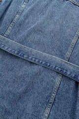 Denim Button Midi Dress