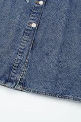 Denim Button Midi Dress