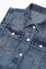 Denim Button Midi Dress