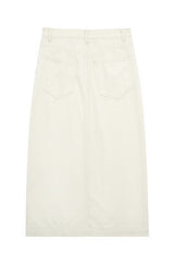 Denim Slit Midi Skirt