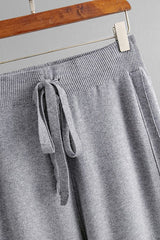 Knit Wide Leg Slit Pants (4 Color Ways)