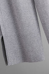 Knit Wide Leg Slit Pants (4 Color Ways)