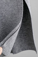 Knit Wide Leg Slit Pants (4 Color Ways)