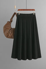 A-Line Pleated Knit Skirt (5 Color Ways)