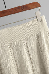 A-Line Pleated Knit Skirt (5 Color Ways)