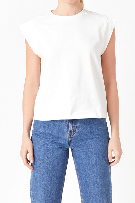 Solid Ribbed Cotton T-Shirt (Taupe, White)