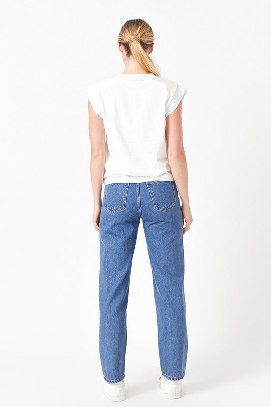 Solid Ribbed Cotton T-Shirt (Taupe, White)