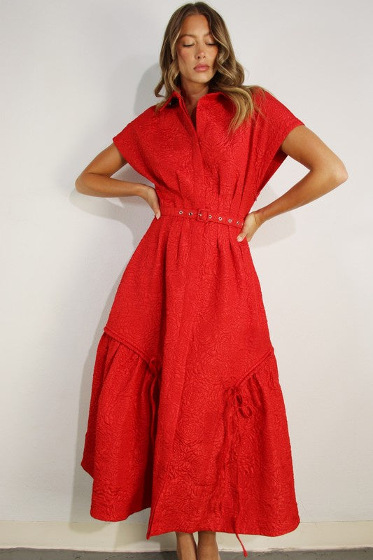 Embossed Long Dress