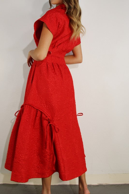 Embossed Long Dress
