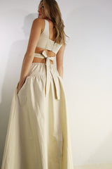 Cutout Maxi Dress In Cream