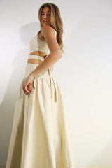Cutout Maxi Dress In Cream