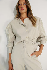 Lace Embellish Top And Pants Set