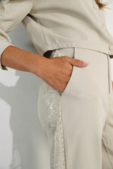 Lace Embellish Top And Pants Set