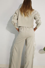 Lace Embellish Top And Pants Set
