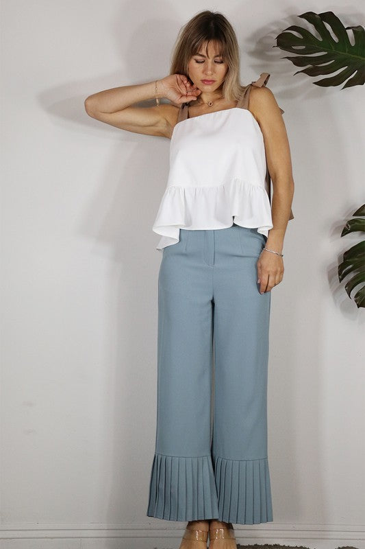Ruffle Bow Tie Top