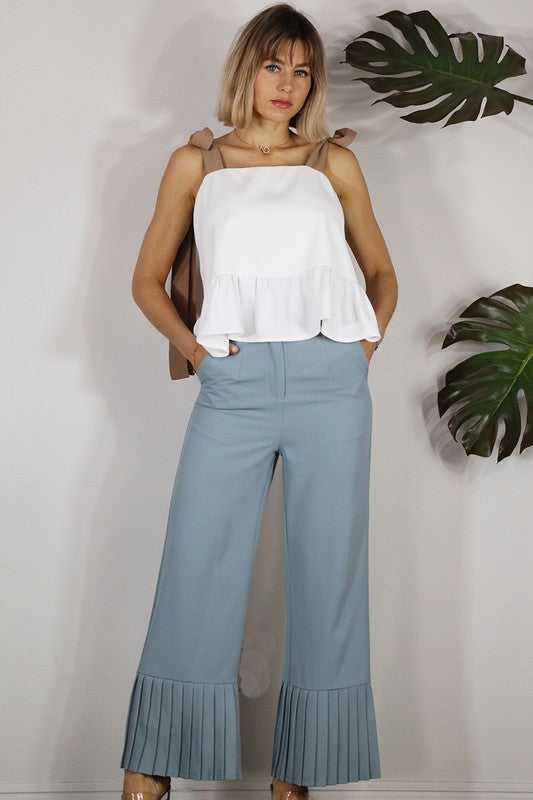 Ruffle Bow Tie Top