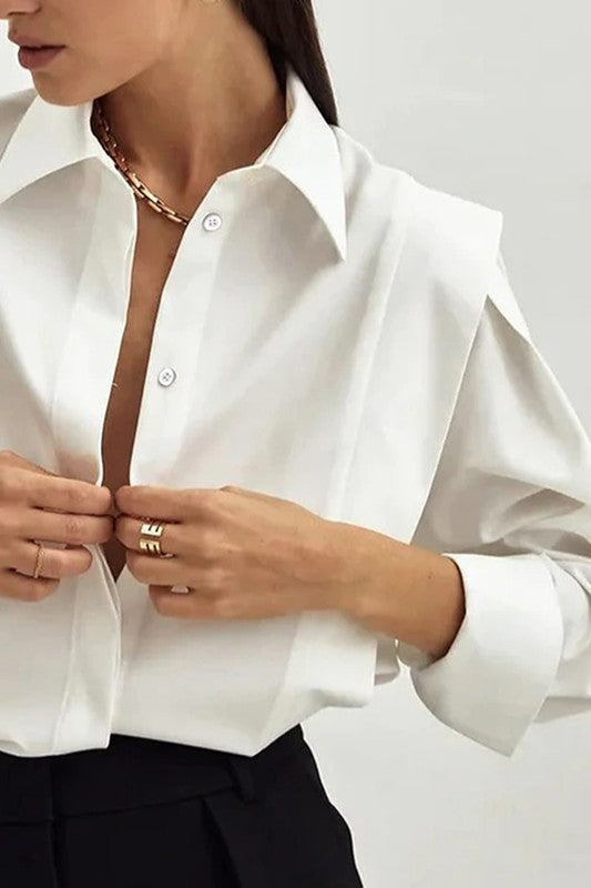Shoulder Line Fold Shirts