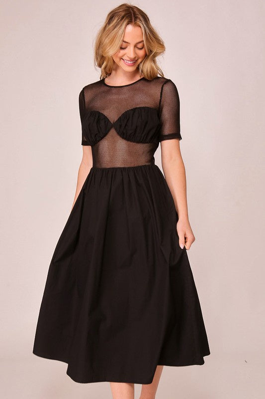 Midi Net Fabric Dress – v o g l i o