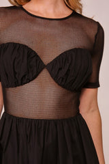 Midi Net Fabric Dress
