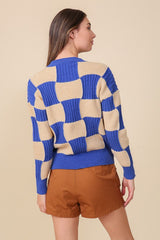 Oversized Checkerboard Sweater (2 Color Ways)