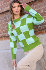 Oversized Checkerboard Sweater (2 Color Ways)