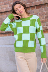 Oversized Checkerboard Sweater (2 Color Ways)