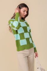 Oversized Checkerboard Sweater (2 Color Ways)