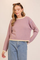 Soft Striped Knit Sweater