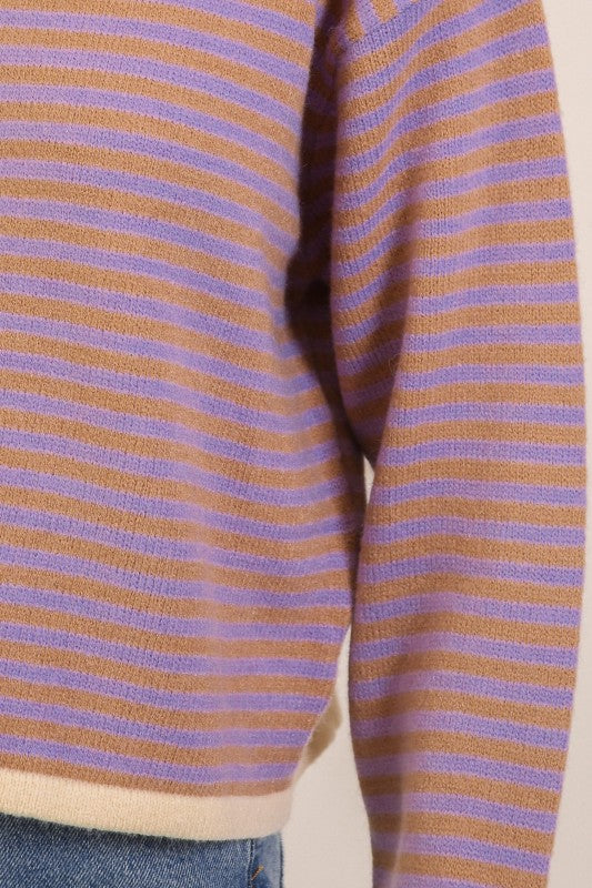 Soft Striped Knit Sweater