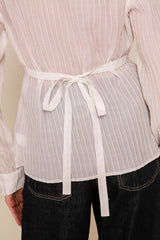 Contrast Button-Down Blouse