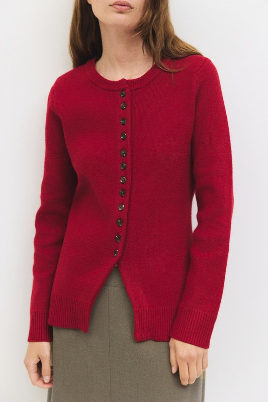 Button-Front Knit Sweater (2 Color Ways)
