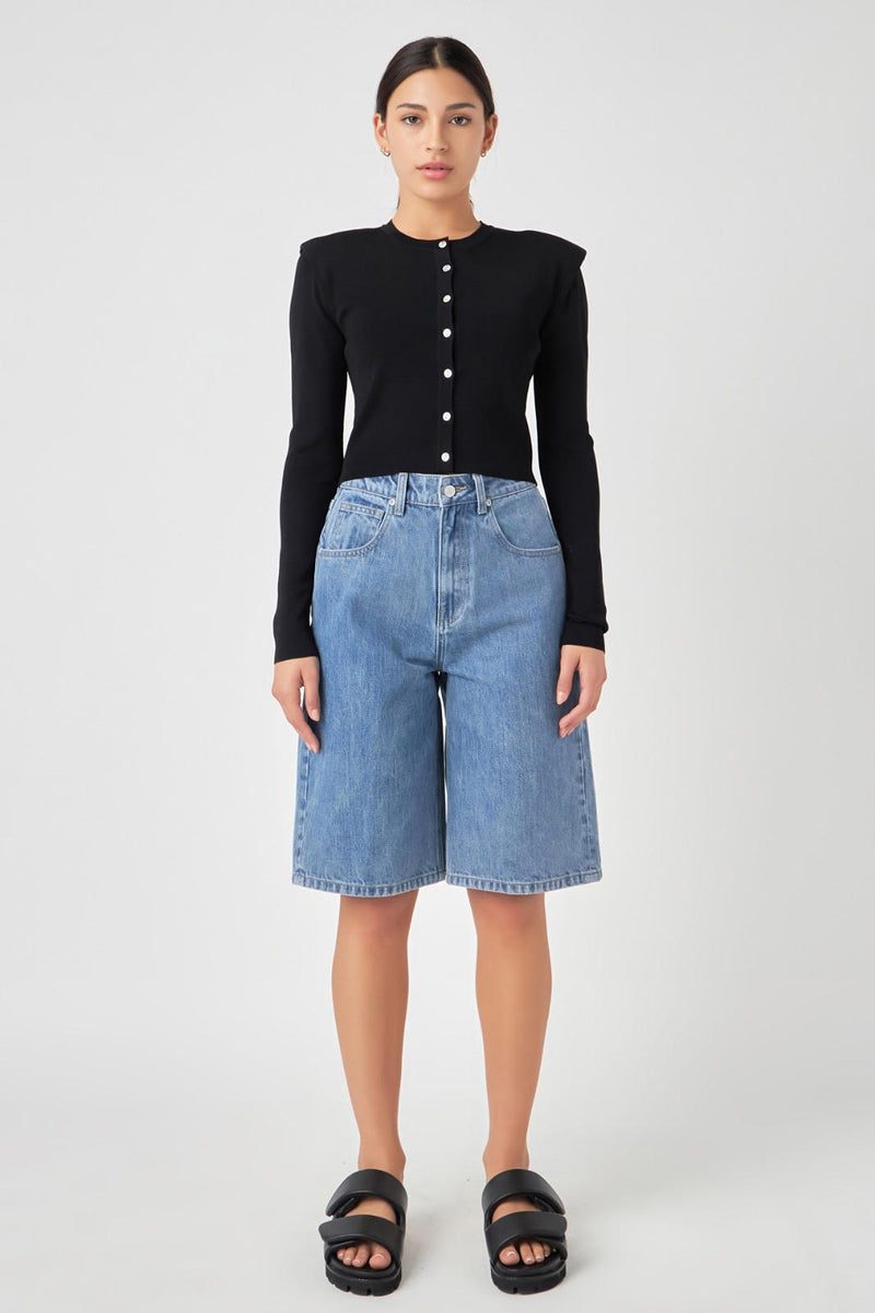 Shoulder Pad Cardigan