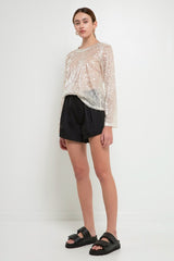 Sequin Sheer Top