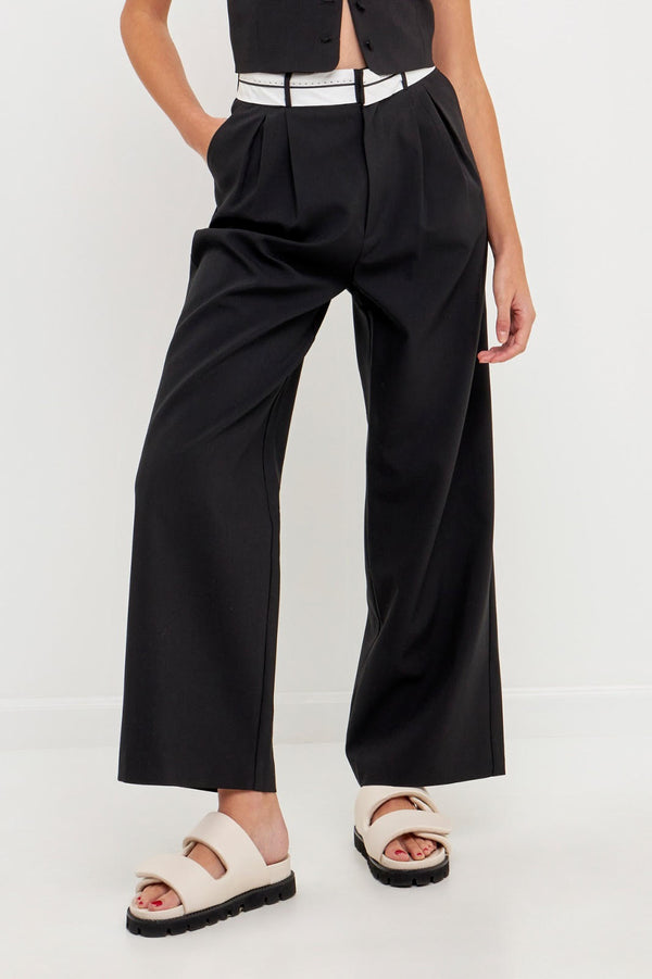 Contrast Waist Pants – v o g l i o