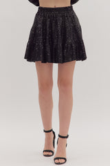 Tiered Sequin Mini Skirt (2 Color Ways)