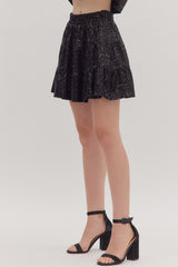 Tiered Sequin Mini Skirt (2 Color Ways)