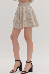 Tiered Sequin Mini Skirt (2 Color Ways)