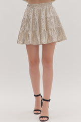 Tiered Sequin Mini Skirt (2 Color Ways)