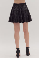 Tiered Sequin Mini Skirt (2 Color Ways)
