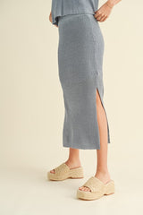 Knitted Midi Length Skirt