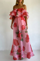 Rosé Garden Maxi Dress