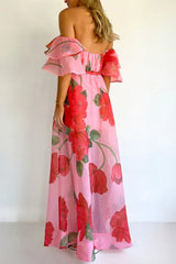 Rosé Garden Maxi Dress
