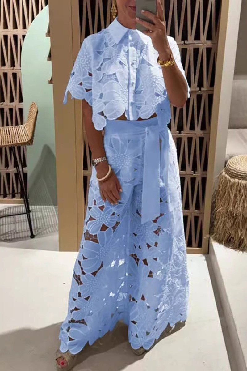 トップス YILON bloom lace set blouse Sky Bloom Lace Set – v o g l i o