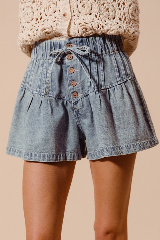 High Waist Denim Shorts
